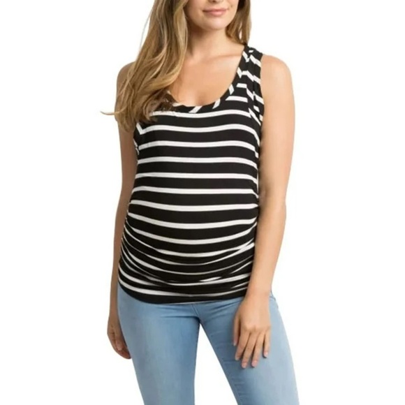 by MOTHERHOOD Tops - by MOTHERHOOD Black and White Tank Top SIZE M